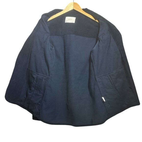 Aime Leon Dore Navy Blue Ribbed Cotton Corduroy Overshirt Shacket Jacket Size S - Picture 7 of 11